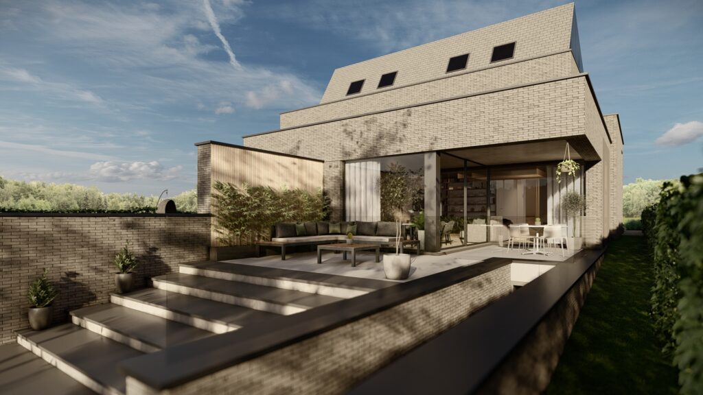 exterieur visualisatie architect architectuur render renderstudio rendervisualisatie woning villa nieuwbouw 3d 3dvisualisatie